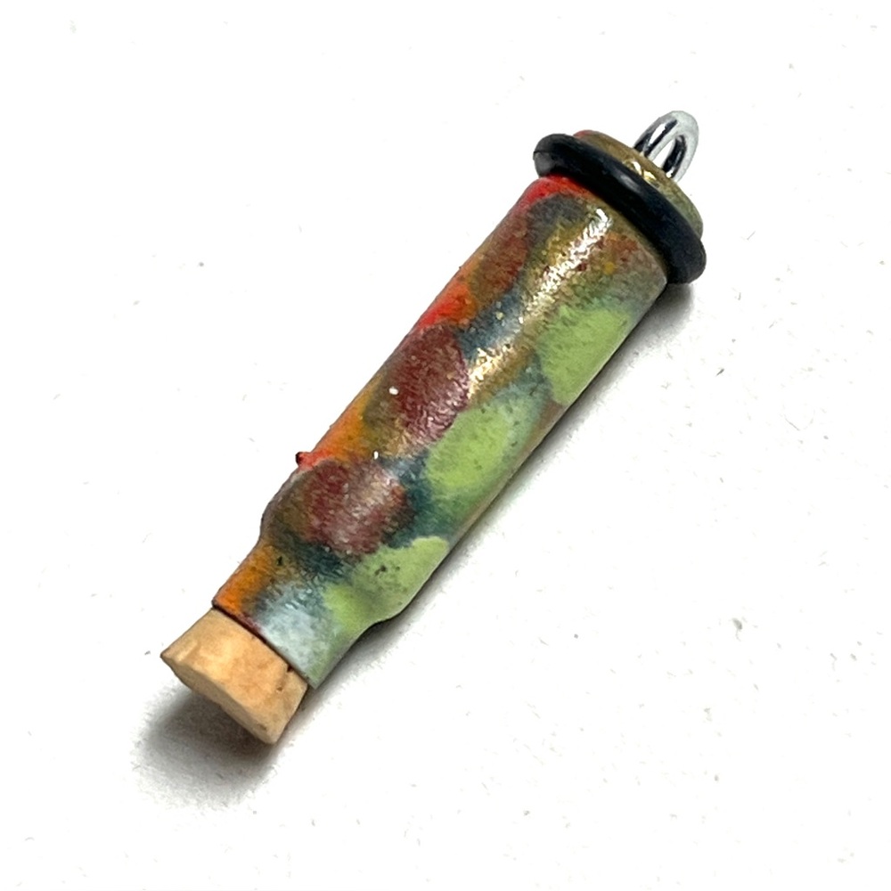 Green, Blue, Red, Gold Pendant Brass bottle with cork stopper :) New